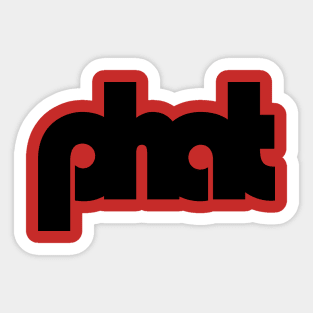 Phat Design in Black Fun skateboarding design Sticker